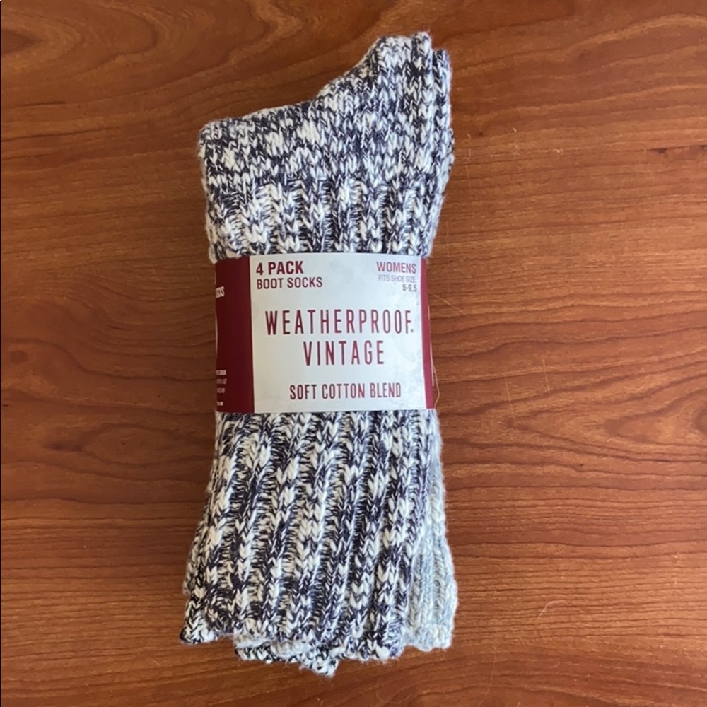 4 Pack Heavy Wool Boot Socks